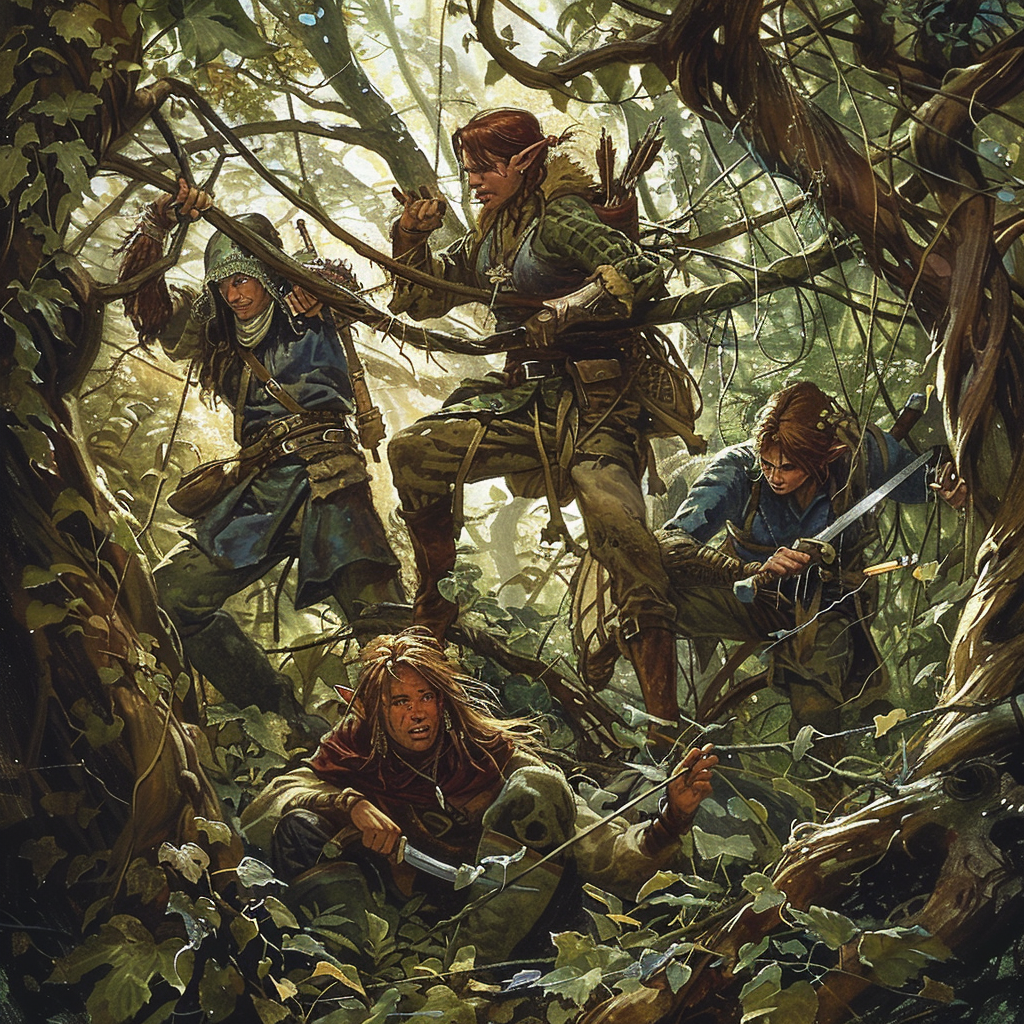 The Treacherous Trails of Tanglewood goblin forest encounter