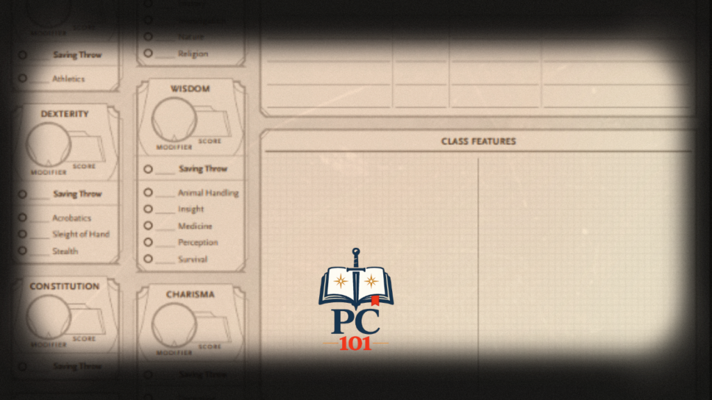 PC 101 Your Character Sheet ebook cover
